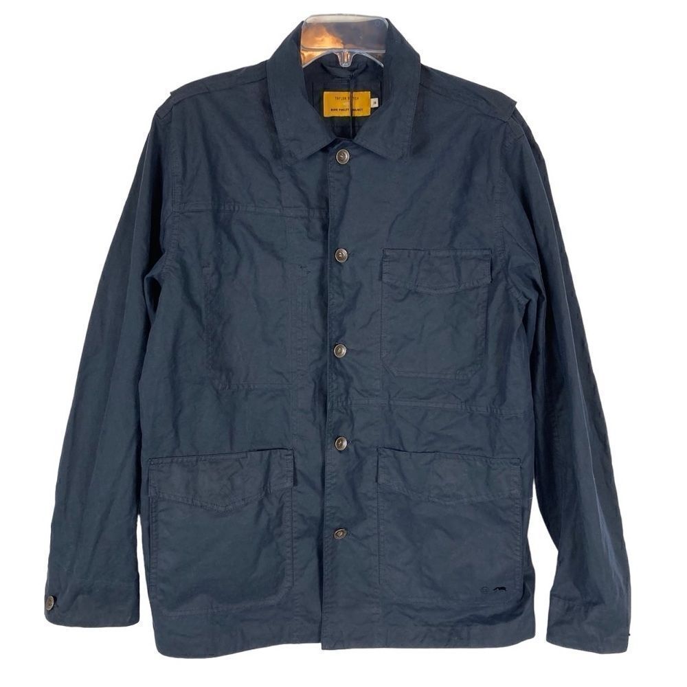 Taylor Stitch The Task Jacket waxed navy chore barn rain‎ jacket mens S-XL